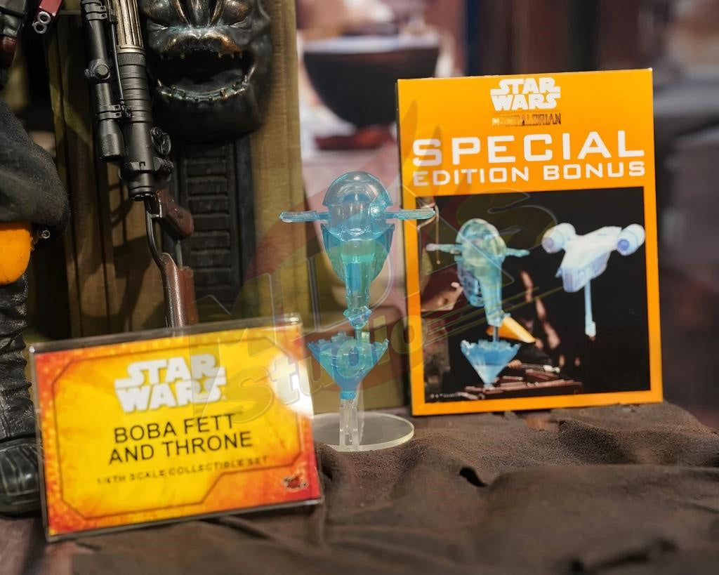 Brand New🔥 Hot Toys 1/6 Scale Star Wars: The Mandalorian Boba Fett (Repaint Armor and Throne) Collectible Figure (Special Edition, TMS056B)