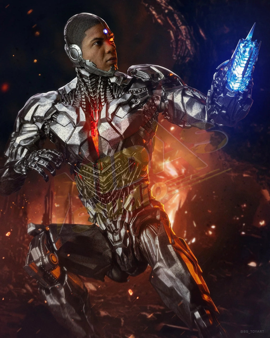 Brand New🔥 Hot Toys 1/6 Scale Zack Snyder's Justice League - Cyborg Collectible Figure (Special Edition, TMS057)