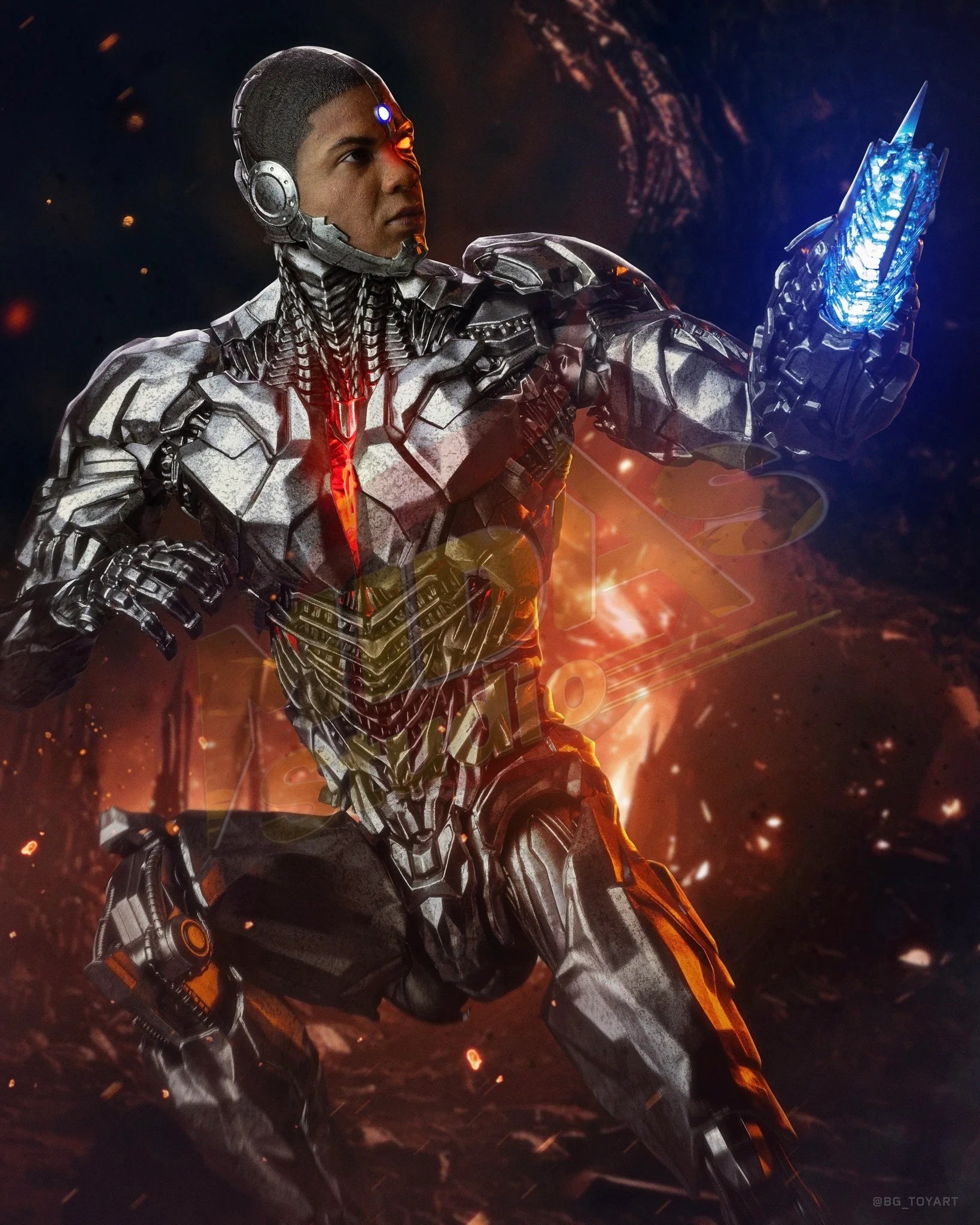 Brand New🔥 Hot Toys 1/6 Scale Zack Snyder's Justice League - Cyborg Collectible Figure (Special Edition, TMS057)