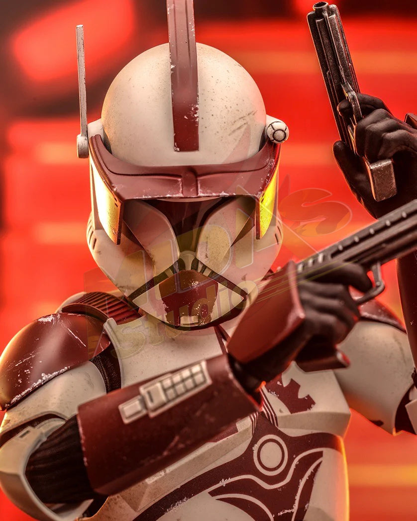 Brand New🔥 Hot Toys Star Wars TMS103 The Clone Wars Clone Commander Fox 1/6 Scale Collectible Figure Set