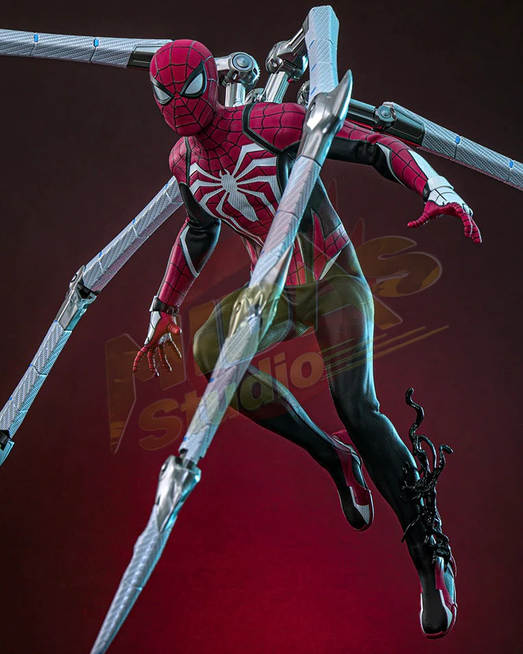 Brand New🔥 Hot Toys 1/6 Scale Marvel’s Spider-Man 2 Peter Parker (Advanced Suit 2.0) (Red and Black Suit Style) Collectible Figure (VGM66, Limited 500 Pieces in Hong Kong)