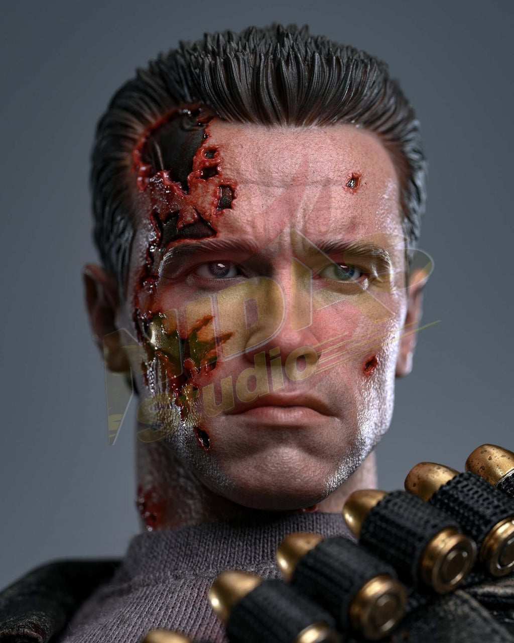 Brand New🔥 Hot Toys 1/6 Scale Terminator 2: Judgment Day T-800 (Battle Damaged Version 2.0) Collectible Figure (DX46)