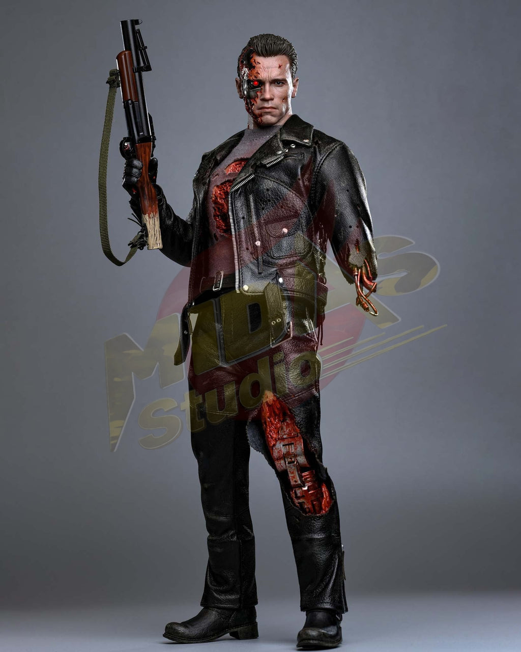 Brand New🔥 Hot Toys 1/6 Scale Terminator 2: Judgment Day T-800 (Battle Damaged Version 2.0) Collectible Figure (DX46)