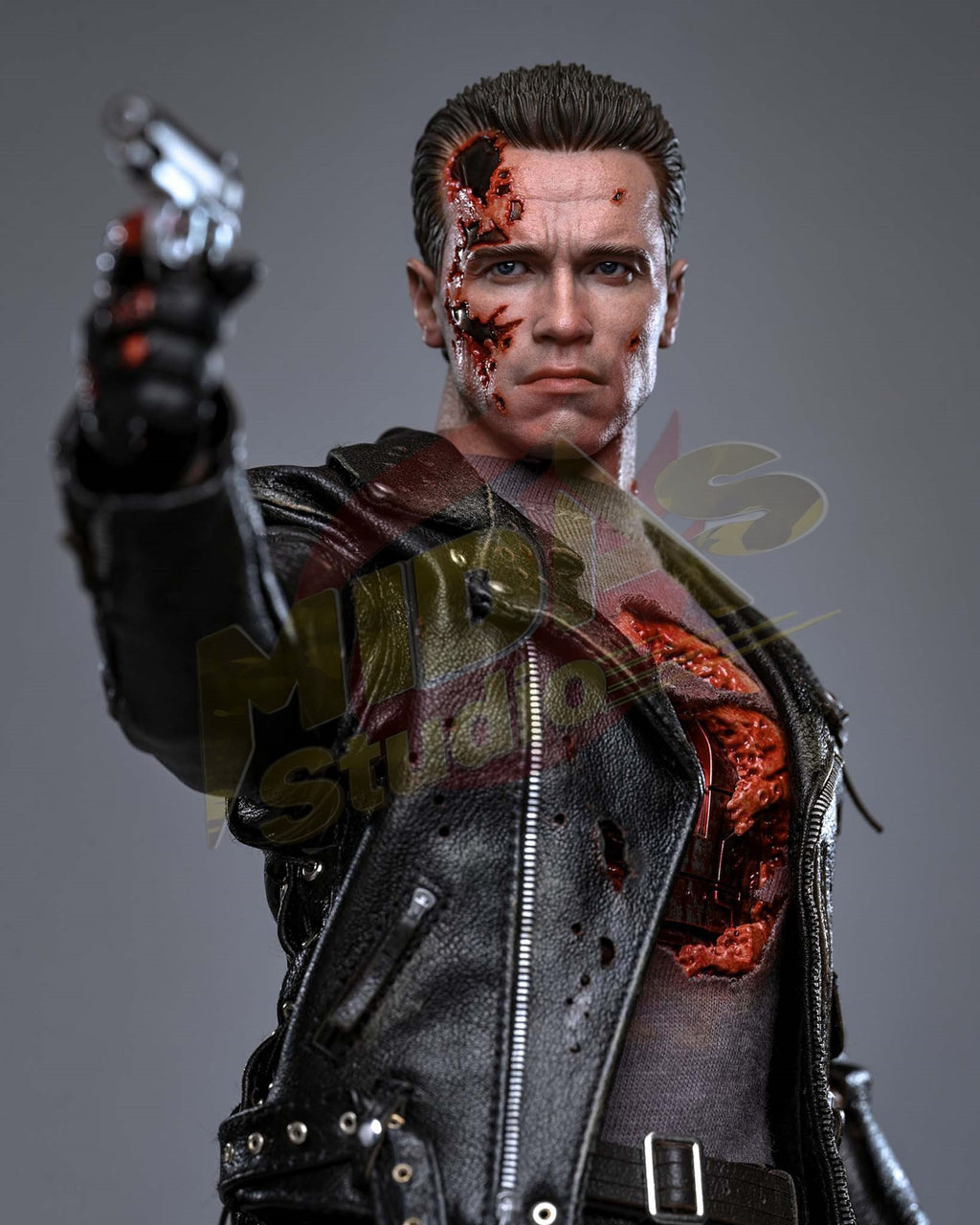 Brand New🔥 Hot Toys 1/6 Scale Terminator 2: Judgment Day T-800 (Battle Damaged Version 2.0) Collectible Figure (DX46)