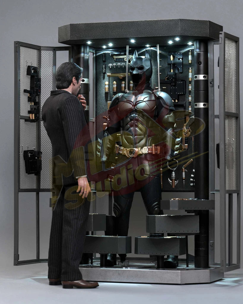 Brand New🔥 Hot Toys 1/6 Scale Batman: The Dark Knight - Batman Armory with Bruce Wayne (2.0) Collectible Set (MMS750)