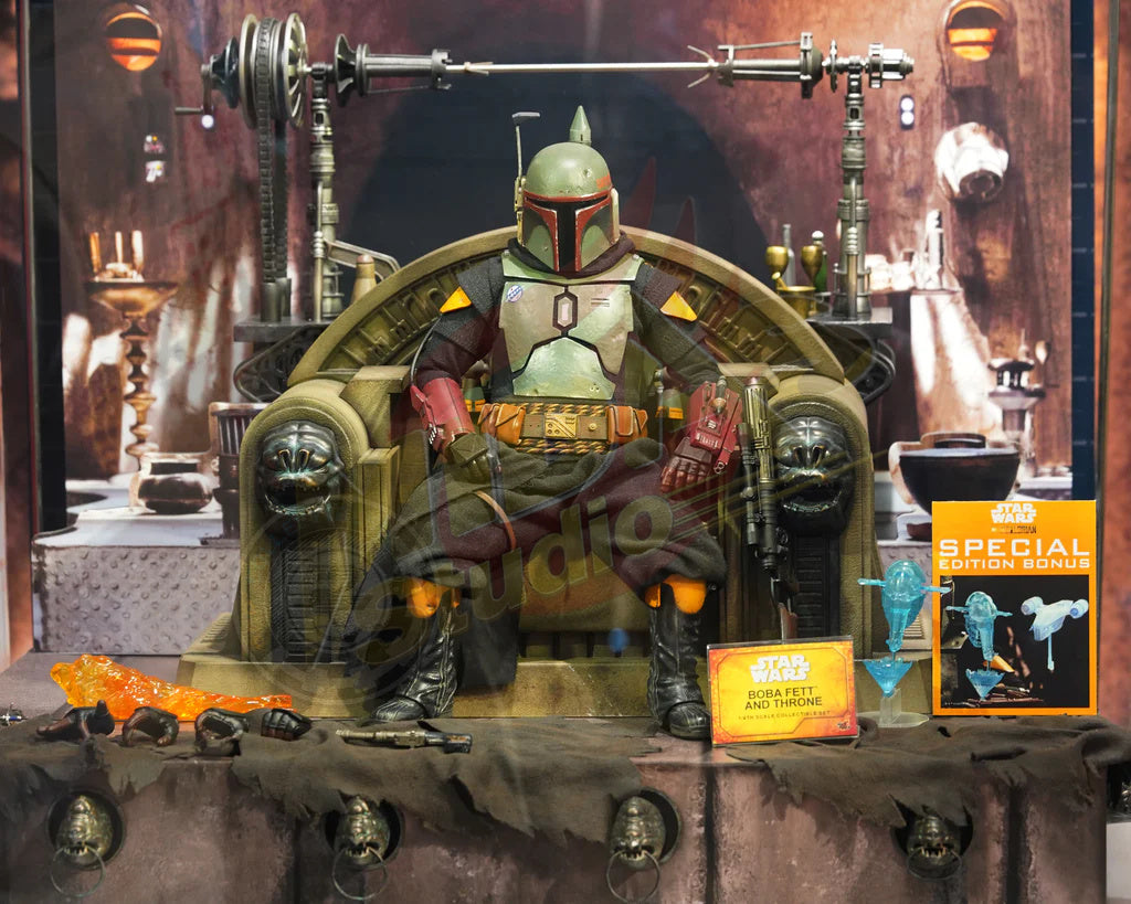 Brand New🔥 Hot Toys 1/6 Scale Star Wars: The Mandalorian Boba Fett (Repaint Armor and Throne) Collectible Figure (Special Edition, TMS056B)