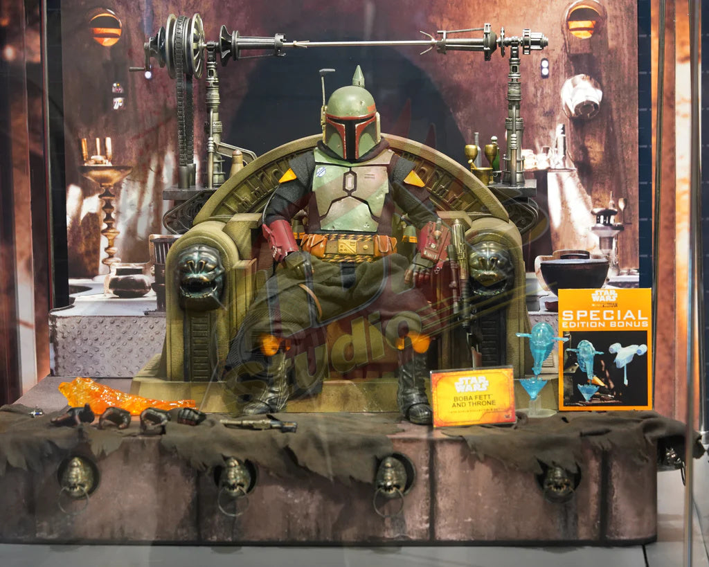 Brand New🔥 Hot Toys 1/6 Scale Star Wars: The Mandalorian Boba Fett (Repaint Armor and Throne) Collectible Figure (Special Edition, TMS056B)