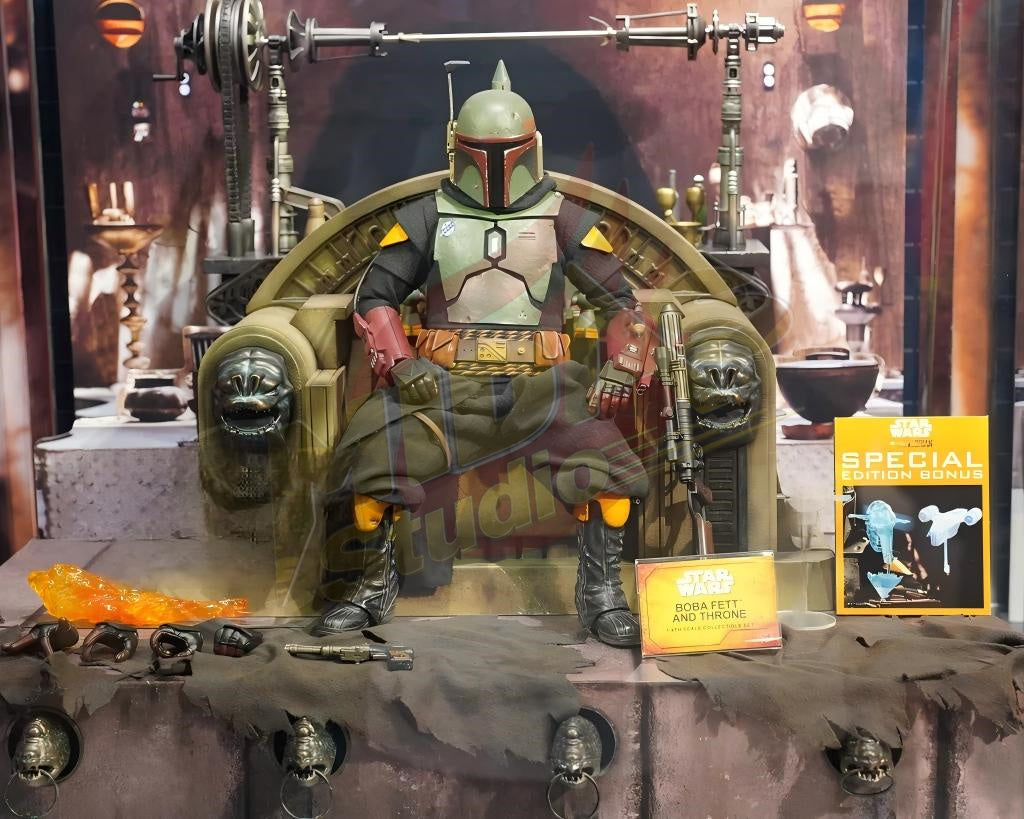 Brand New🔥 Hot Toys 1/6 Scale Star Wars: The Mandalorian Boba Fett (Repaint Armor and Throne) Collectible Figure (Special Edition, TMS056B)