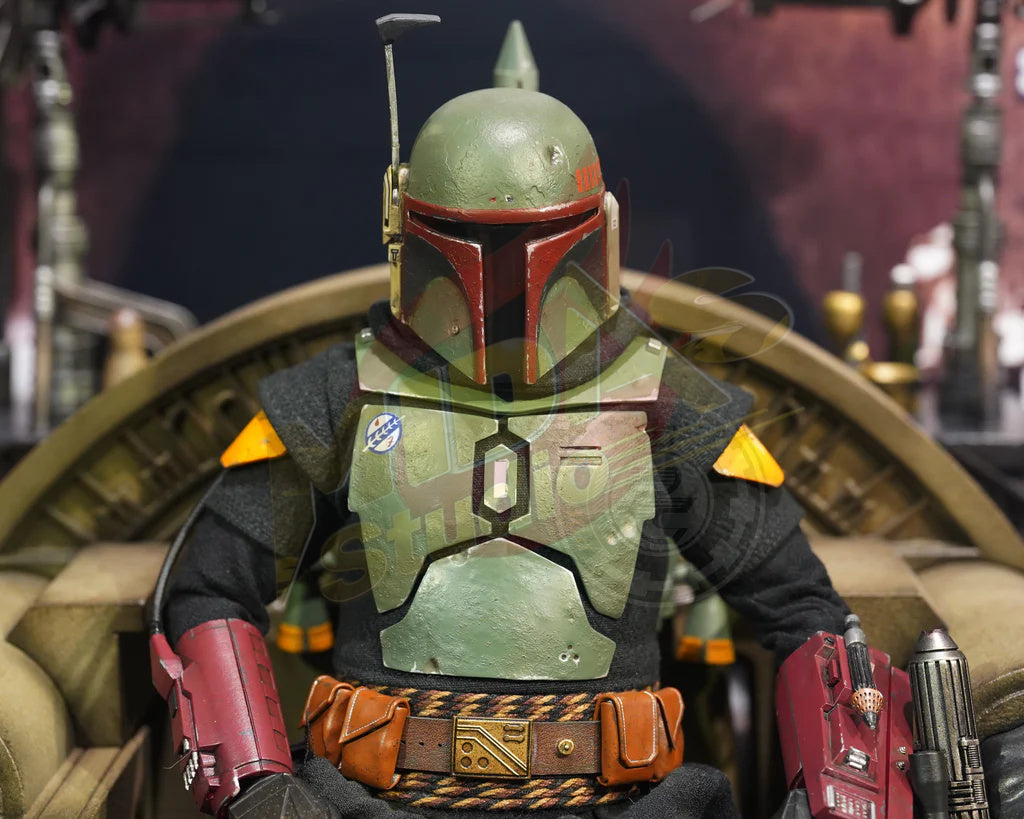 Brand New🔥 Hot Toys 1/6 Scale Star Wars: The Mandalorian Boba Fett (Repaint Armor and Throne) Collectible Figure (Special Edition, TMS056B)