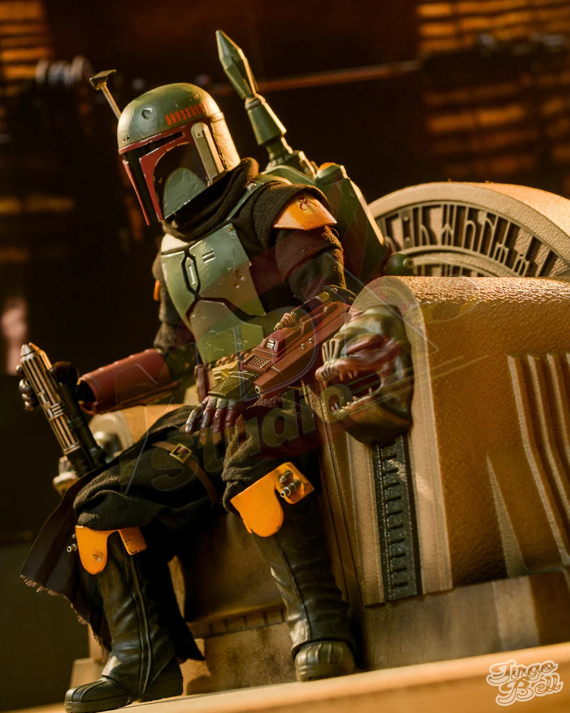 Brand New🔥 Hot Toys 1/6 Scale Star Wars: The Mandalorian Boba Fett (Repaint Armor and Throne) Collectible Figure (Special Edition, TMS056B)