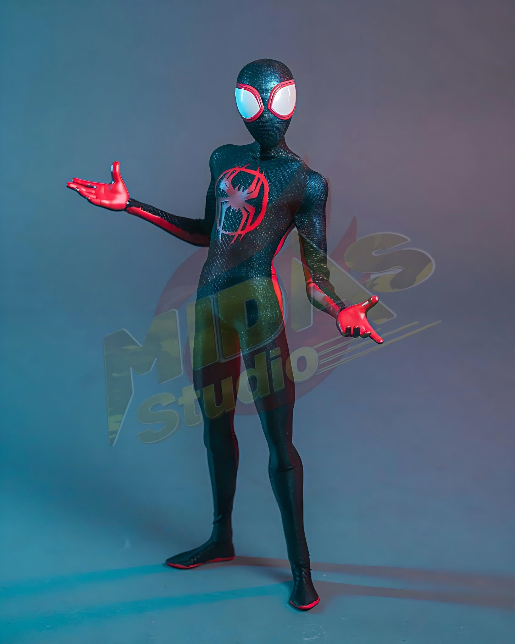 Brand New🔥 Hot Toys 1/6 Scale Spider-Man: Across The Spider-Verse - Miles Morales Collectible Figure (Rebel Base Exclusive, MMS710B)