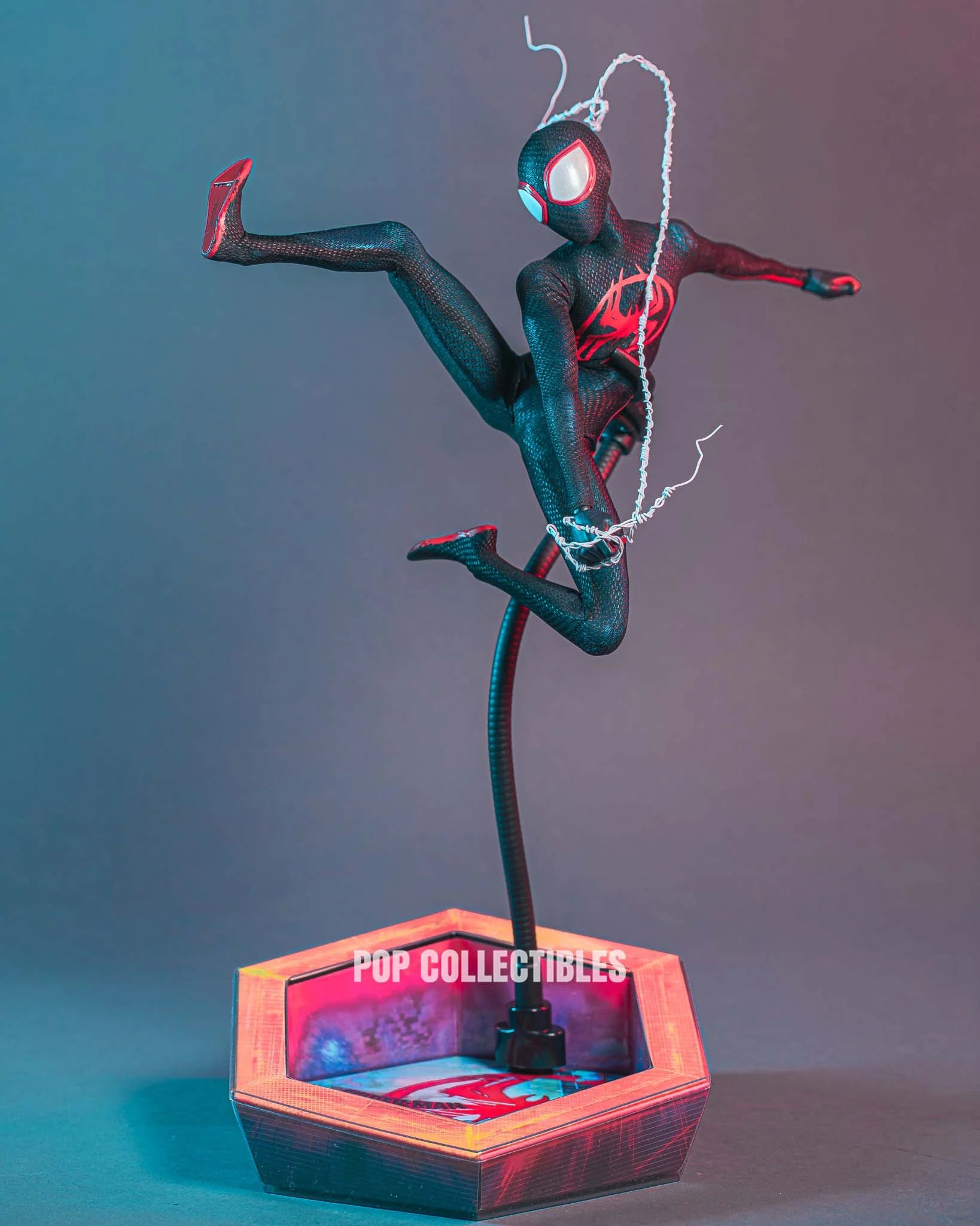 Brand New🔥 Hot Toys 1/6 Scale Spider-Man: Across The Spider-Verse - Miles Morales Collectible Figure (Rebel Base Exclusive, MMS710B)