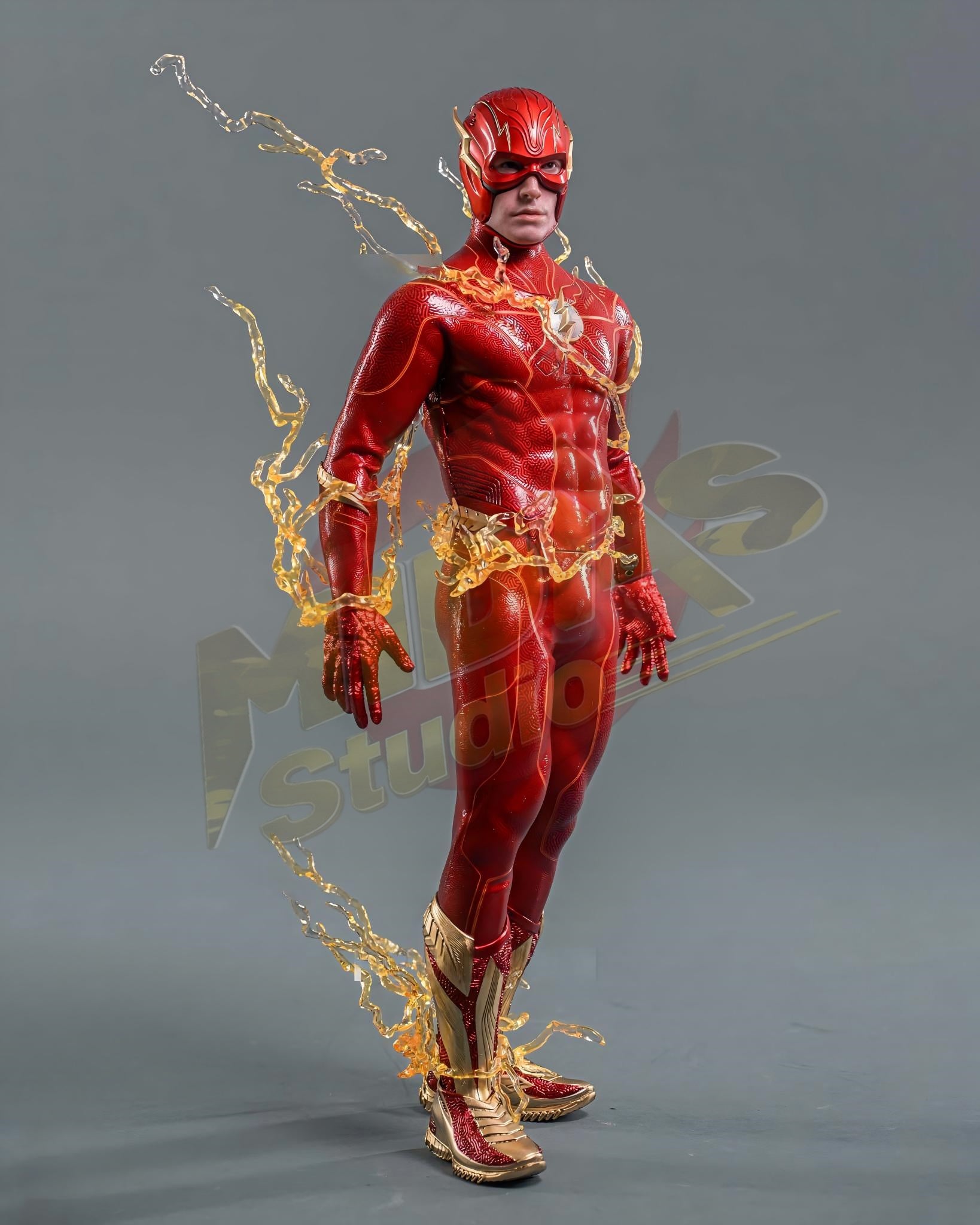 Brand New🔥 Hot Toys 1/6 Scale The Flash – The Flash Collectible Figure (Special Version with The Life Size The Flash Signet Ring, MMS713B)
