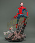 Brand New🔥 Hot Toys 1/6 Scale Spider-Man: No Way Home Spider-Man (New Red and Blue Suit) Collectible Figure (Deluxe Edition, MMS680)