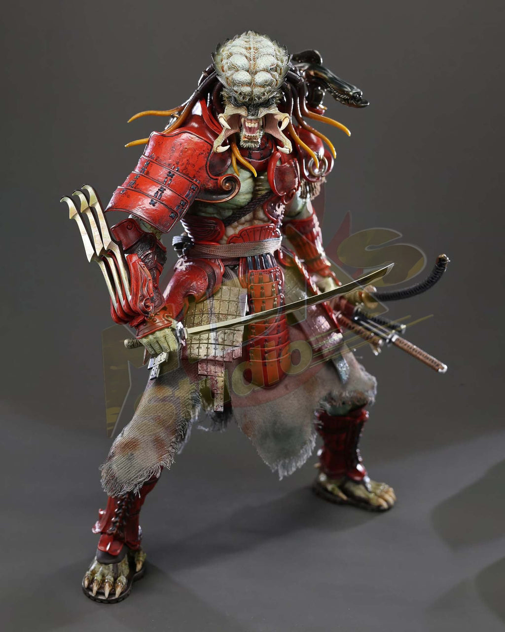 Brand New🔥 Hot Toys 1/6 Scale Alien vs Predator - Akaoni Samurai Predator Collectible Figure (Special Edition, AC06B)