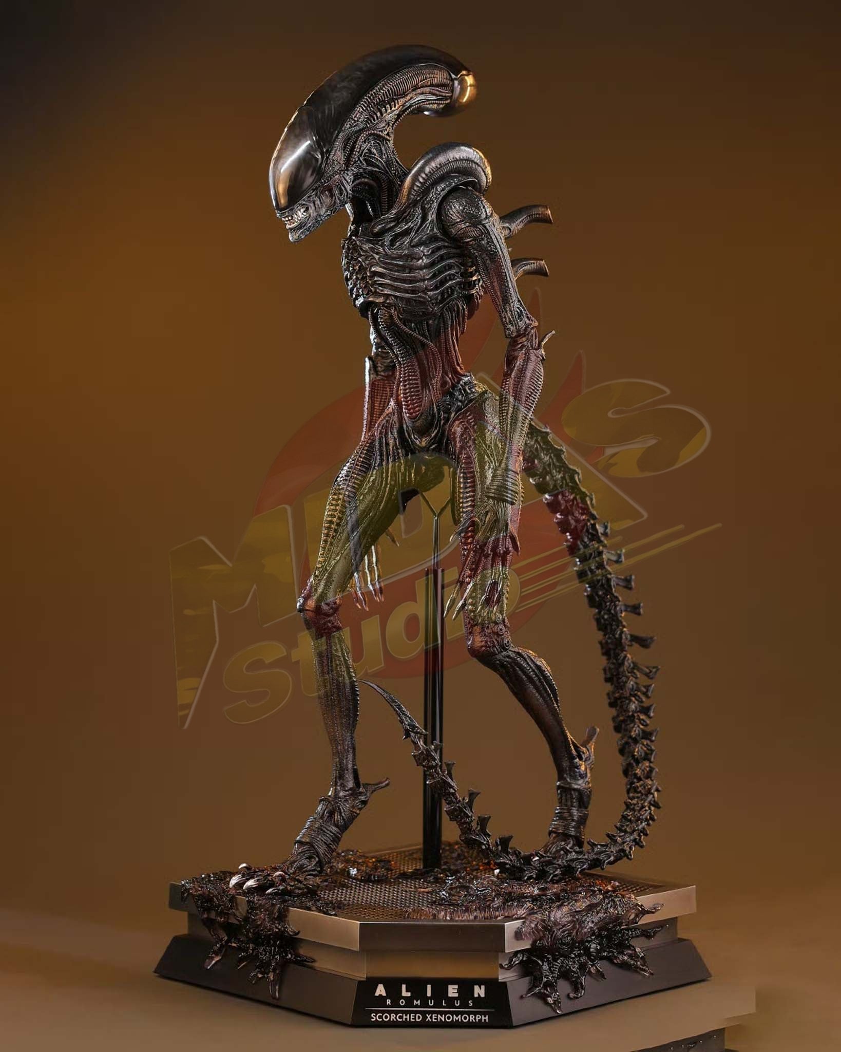 Brand New🔥 Hot Toys 1/6 Scale Alien: Romulus Scorched Xenomorph Collectible Figure (MMS784)