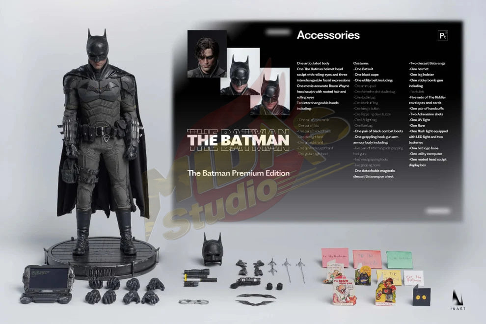 Brand New🔥INART 1/6 Scale The Batman (Premium Edition, Rooted Hair)
